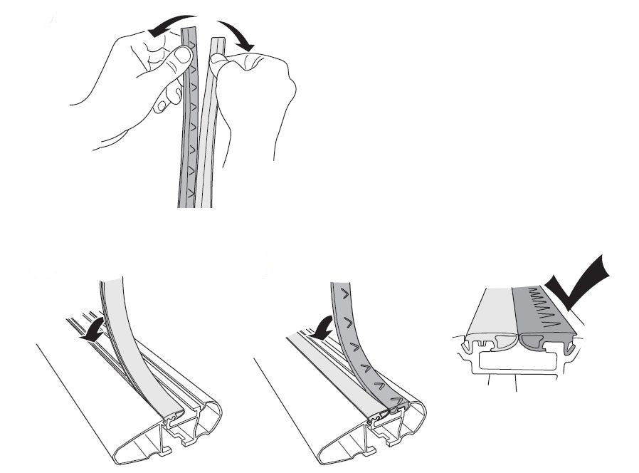 Fitting the rubber strip on Thule Wing Bar Roof Racks