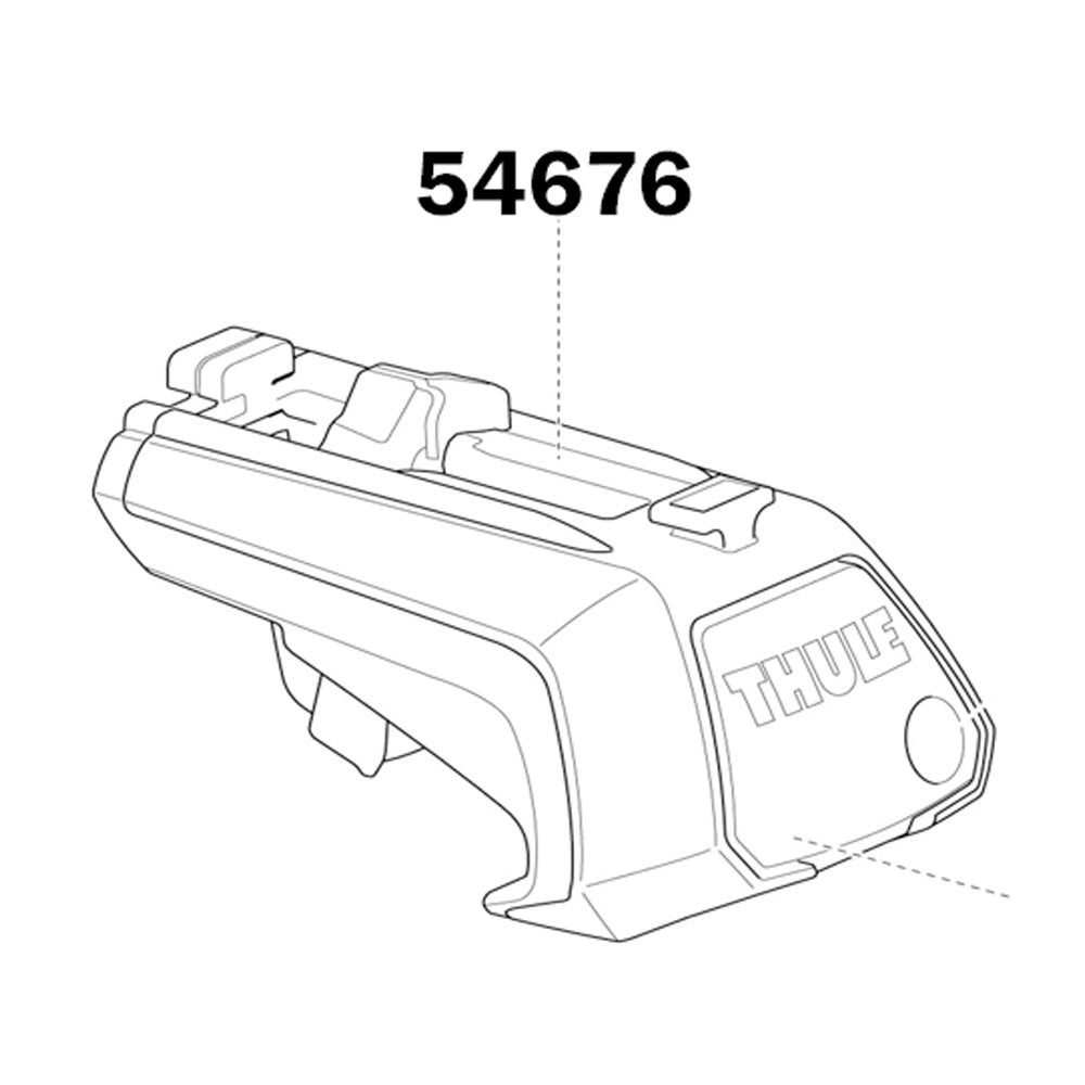 Thule 7104 Raised Rail Foot Spare Part (54676)
