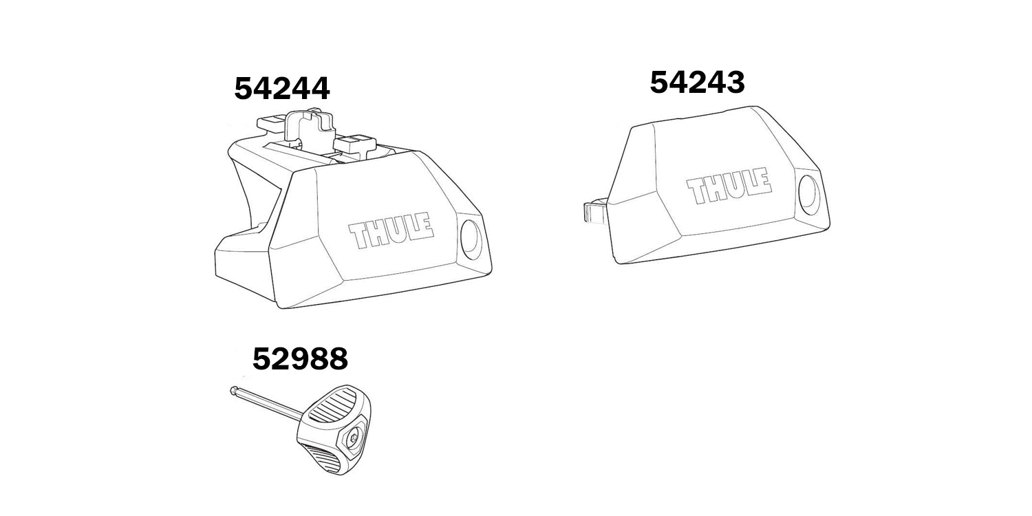 Thule 7106 Evo Flush Rail Foot (54244)