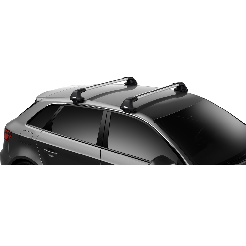 Thule WingBar Edge roof bars with 7205 foot pack fitted to an example car