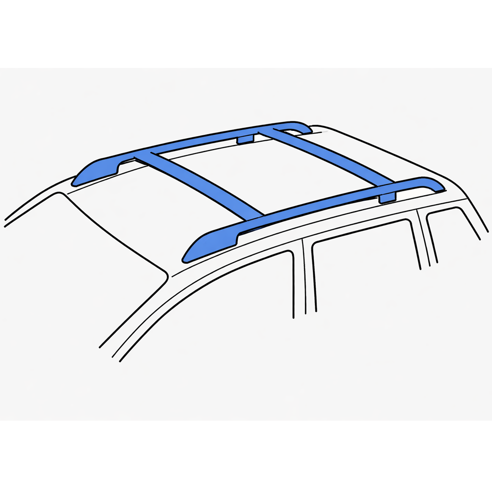 Thule SquareBar Roof Bars for Subaru Outback 5-Door Estate 2020-2025 with Built-in Foldable Crossbars