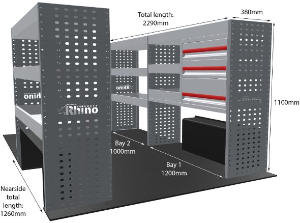 Rhino Van Racking Nissan NV300 (Primastar) 2016-