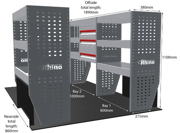 Rhino Van Racking Fiat Scudo 2022-