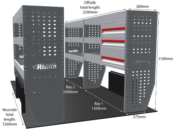 Rhino Van Racking Fiat Scudo 2022-