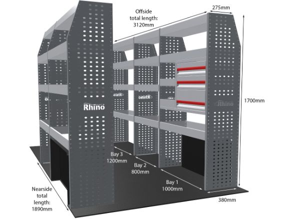 Rhino Van Racking Fiat Ducato 2006-