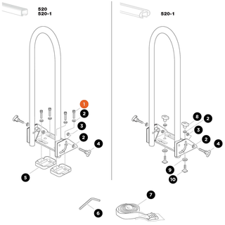 THULE Kayak Support Screw MC6S M6x40 (31335)