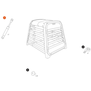 THULE Allax Gas spring 100N - Thule Allax, Thule Allax threshold compatible, Thule Allax double (55167)