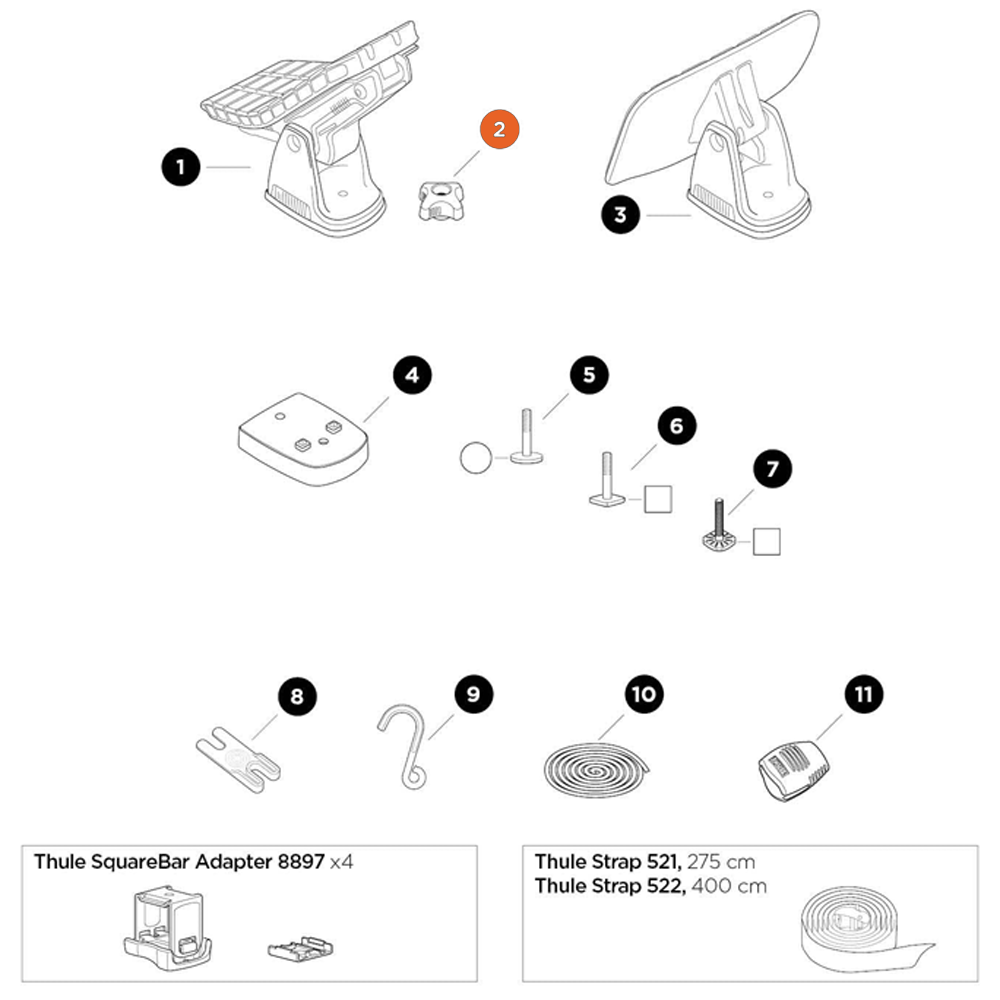 THULE DockGlide Base Knob (52830)