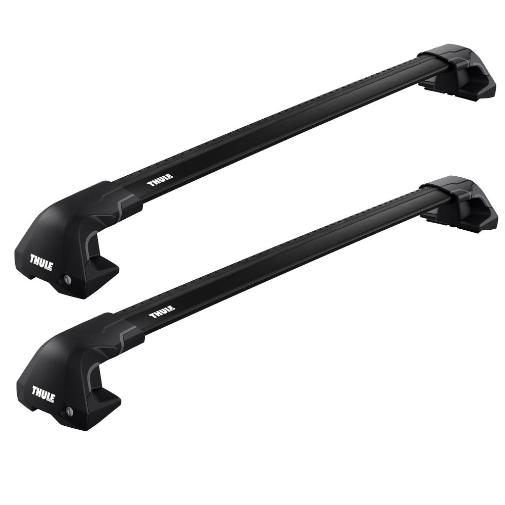 Thule WingBar Edge Black Pair on Foot Pack