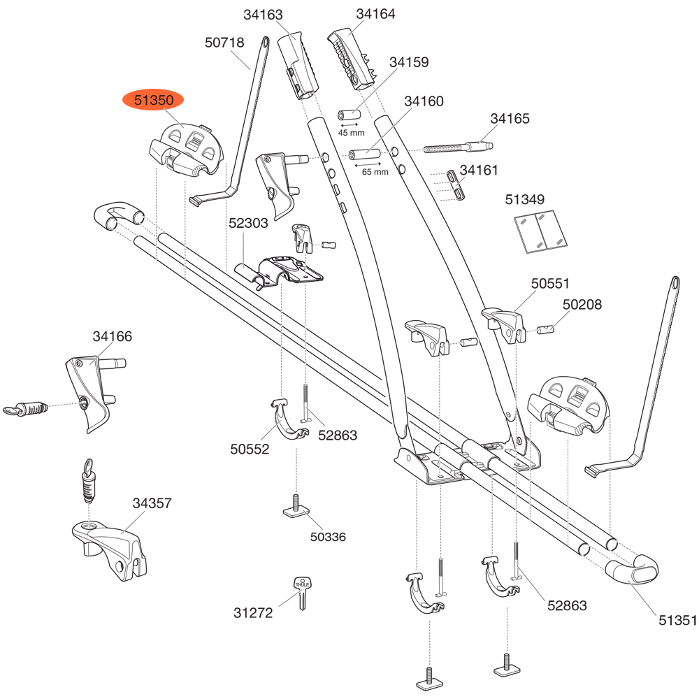 THULE FreeRide 532 Wheel Holder (51350)