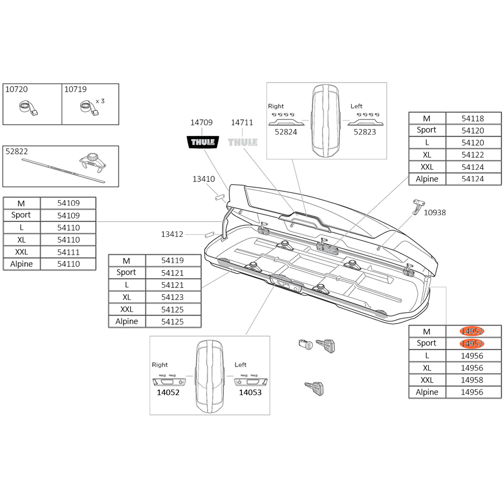 THULE Motion XT Front Hinge LidLifter Kit ML 70