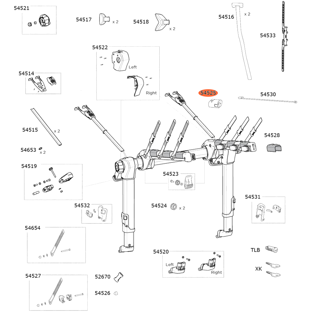 THULE OutWay 995 Locking Plug (54525)