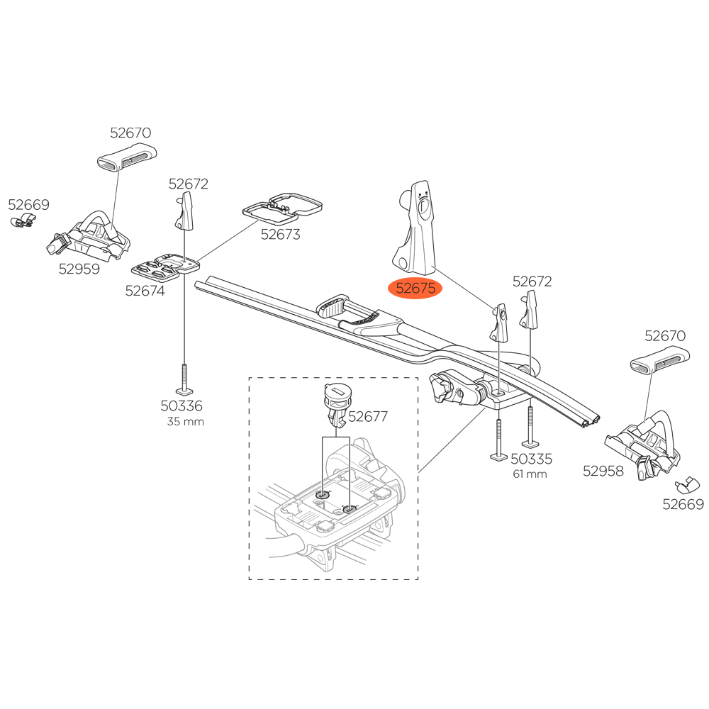THULE ProRide 598 Locking Lever (52675)