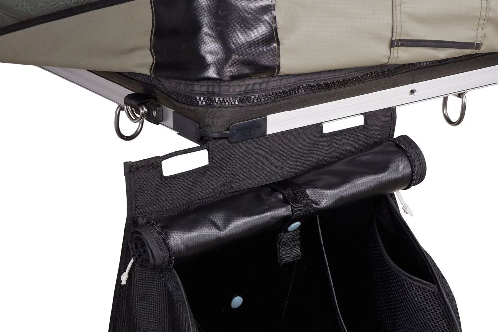 Thule Roof Top Tent Shoe Organiser close up hanging