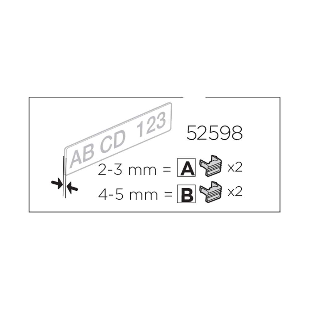 THULE VeloSpace XT 939 Replacement Number Plate Holding Clips (52598)