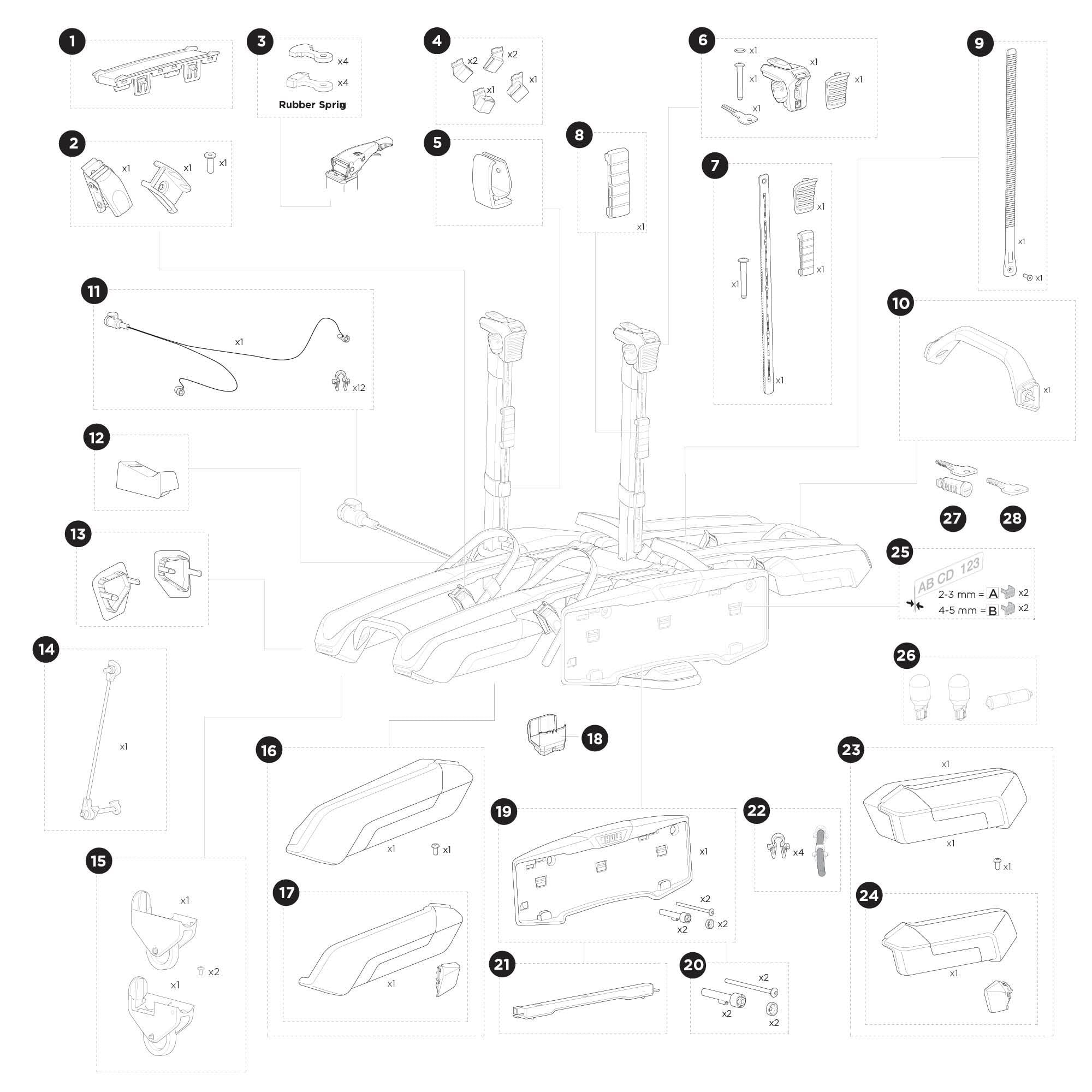 Thule Epos 2 Spare Parts