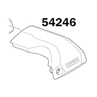 Thule 7206 Edge Flush Rail Right Front Cover (54246)
