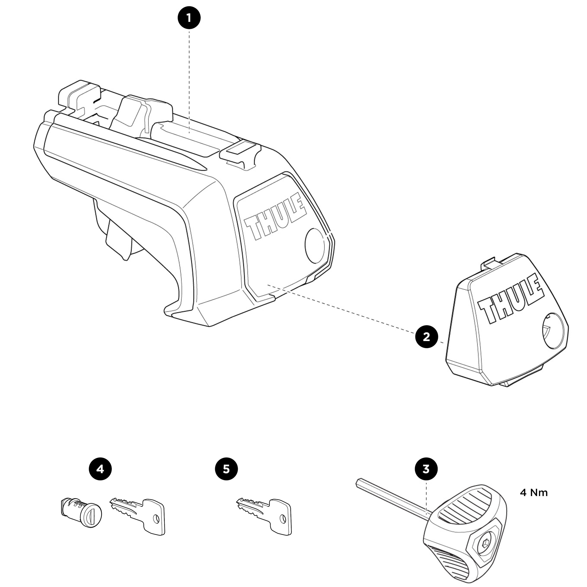 7104 Raised Rail Evo Spare Parts