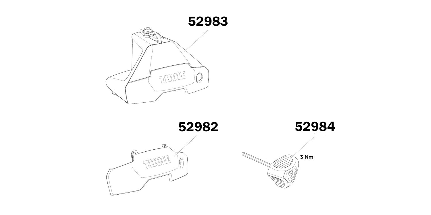 Thule 7105 Evo Clamp Foot Pack Torque Key 3Nm 52984