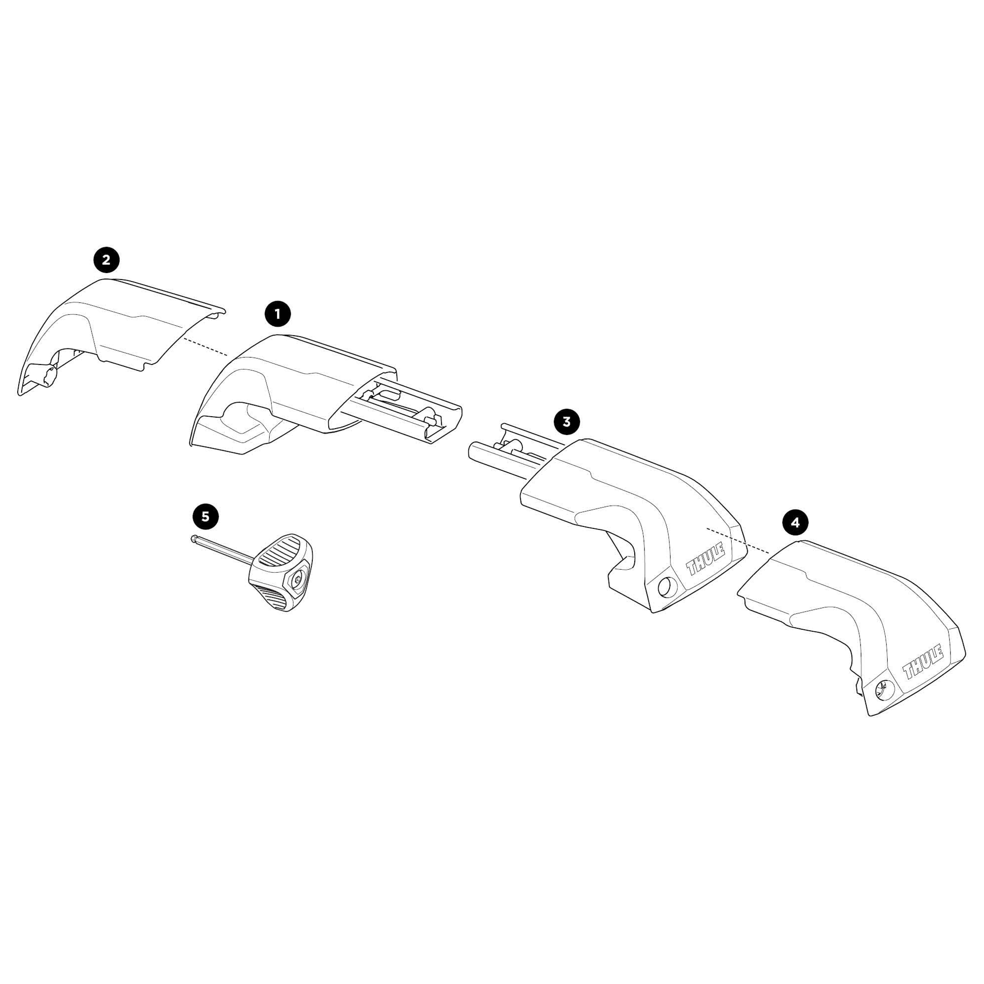 7206 Edge Flush Rail Spare Parts numbered spare-parts diagram