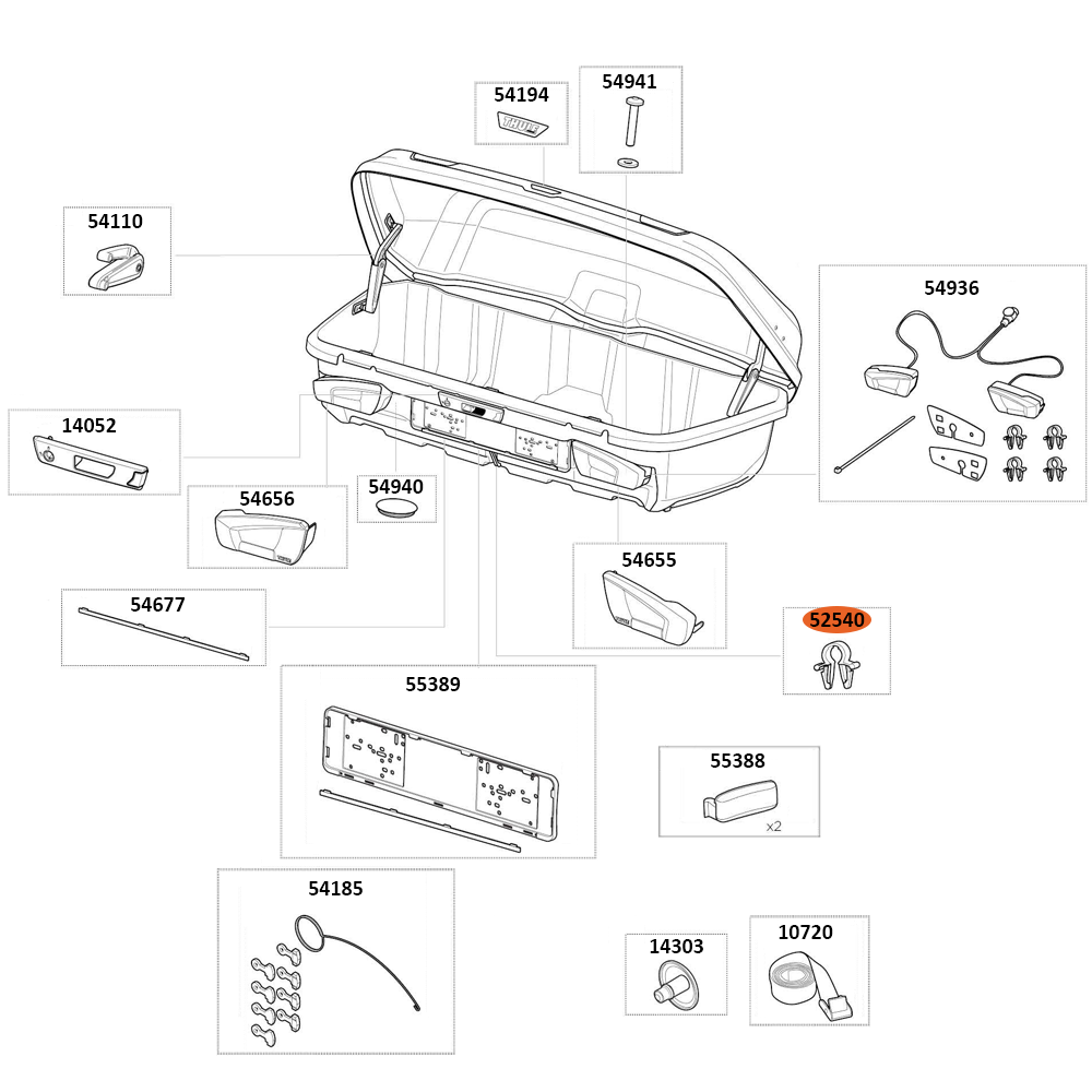 THULE Arcos L THULE Cable Clip (52540)