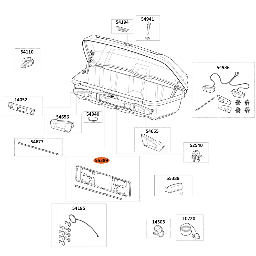 THULE Arcos L License Plate Holder Kit (55389)