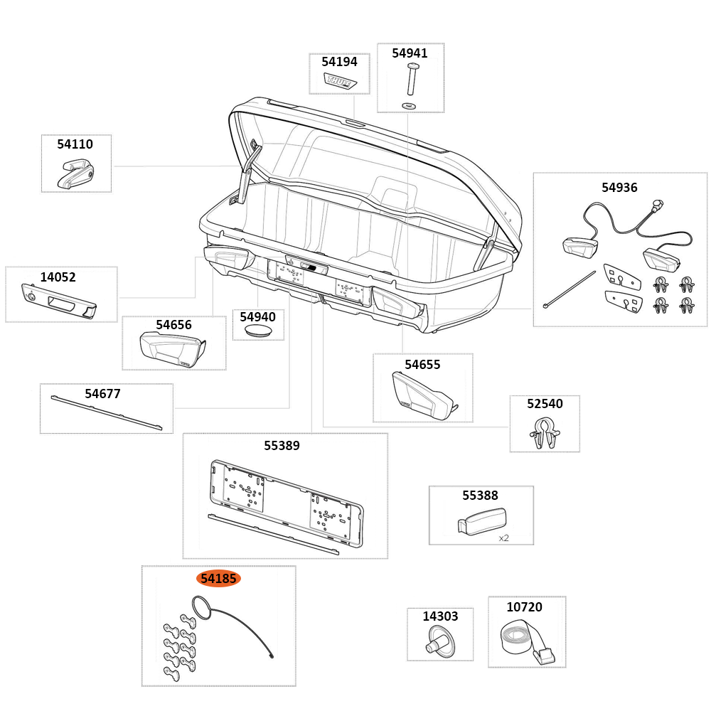 THULE Arcos L Rubber Spring Kit (54185)