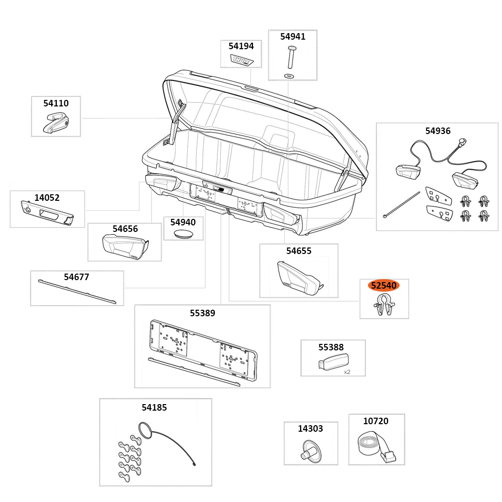 THULE Arcos M THULE Cable Clip (52540)