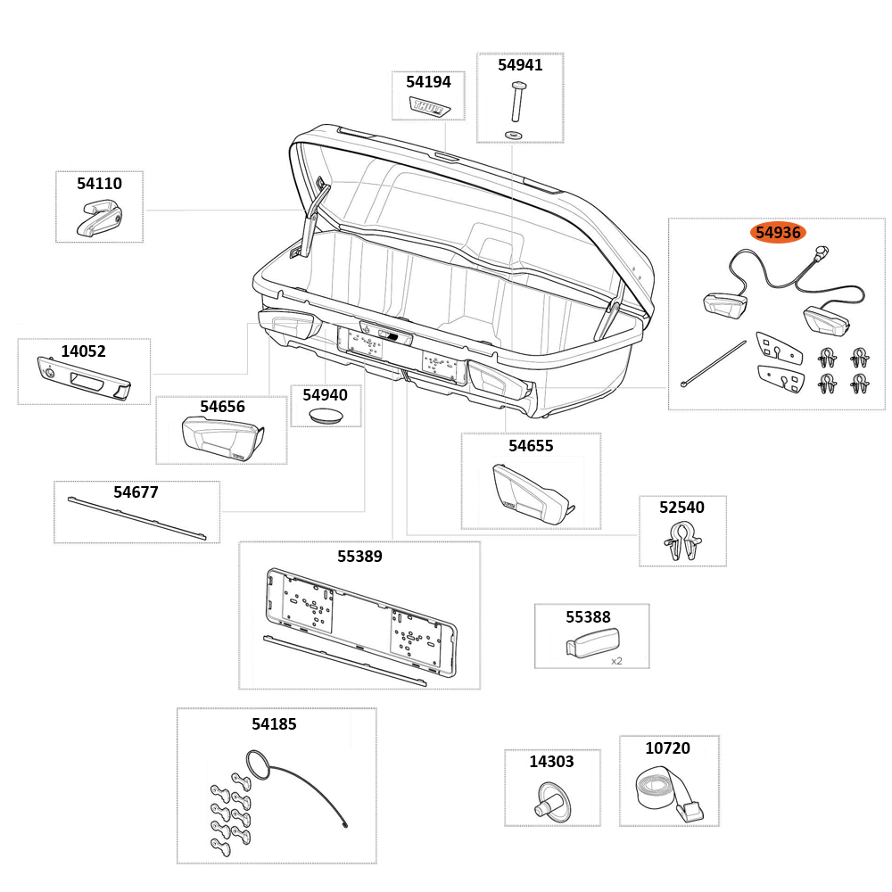 THULE Arcos M Lamp Set (54936)