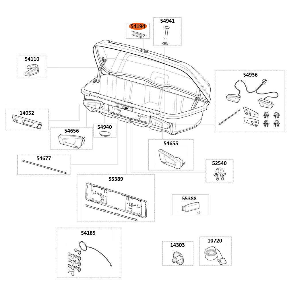 THULE Arcos M Rear Logo (54194)