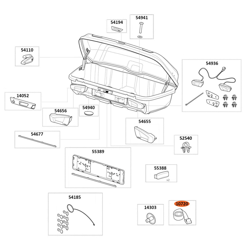 THULE Arcos M Strap 2.2m Long (10720)