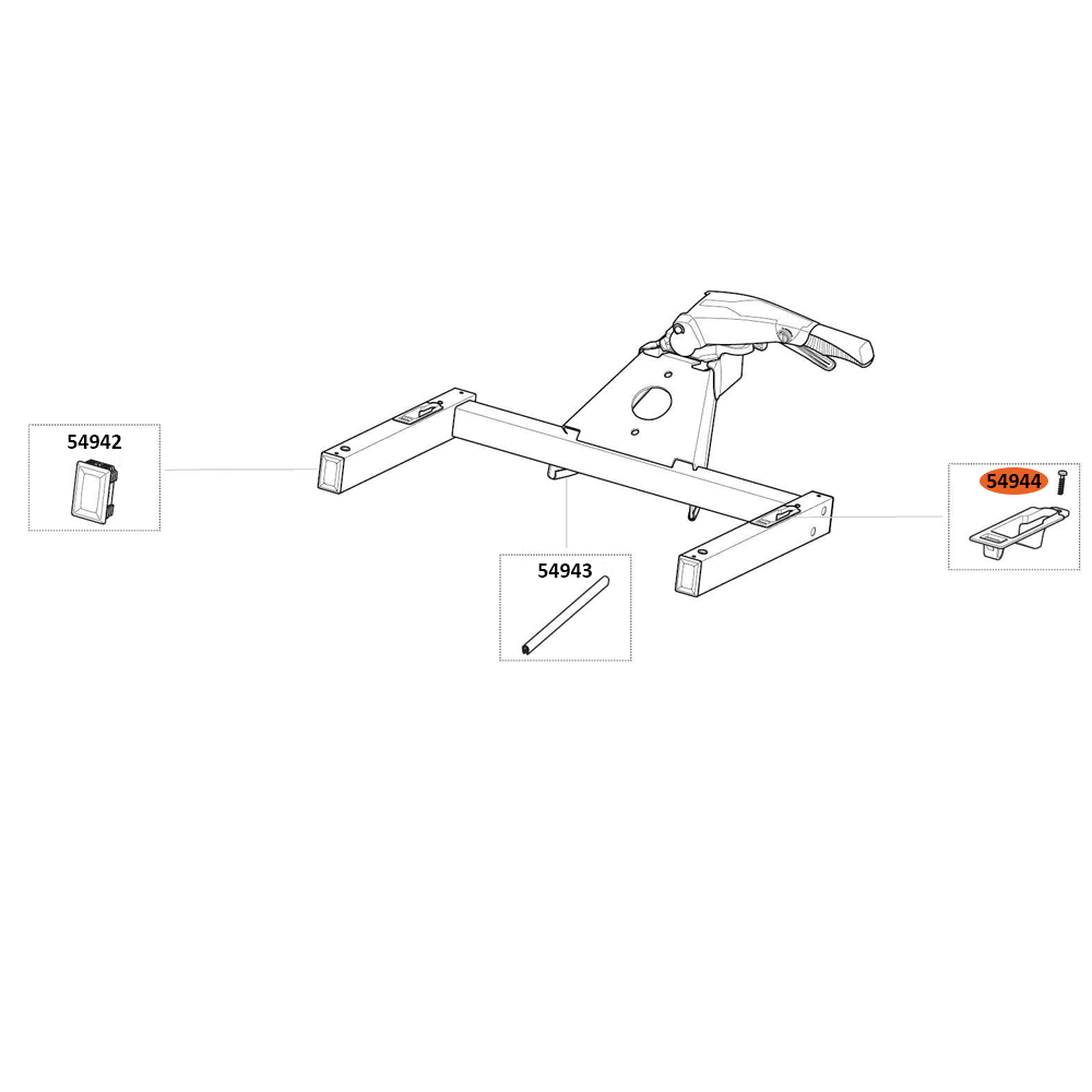 THULE Arcos Platform Key Hole Attachment With Screw (54944)