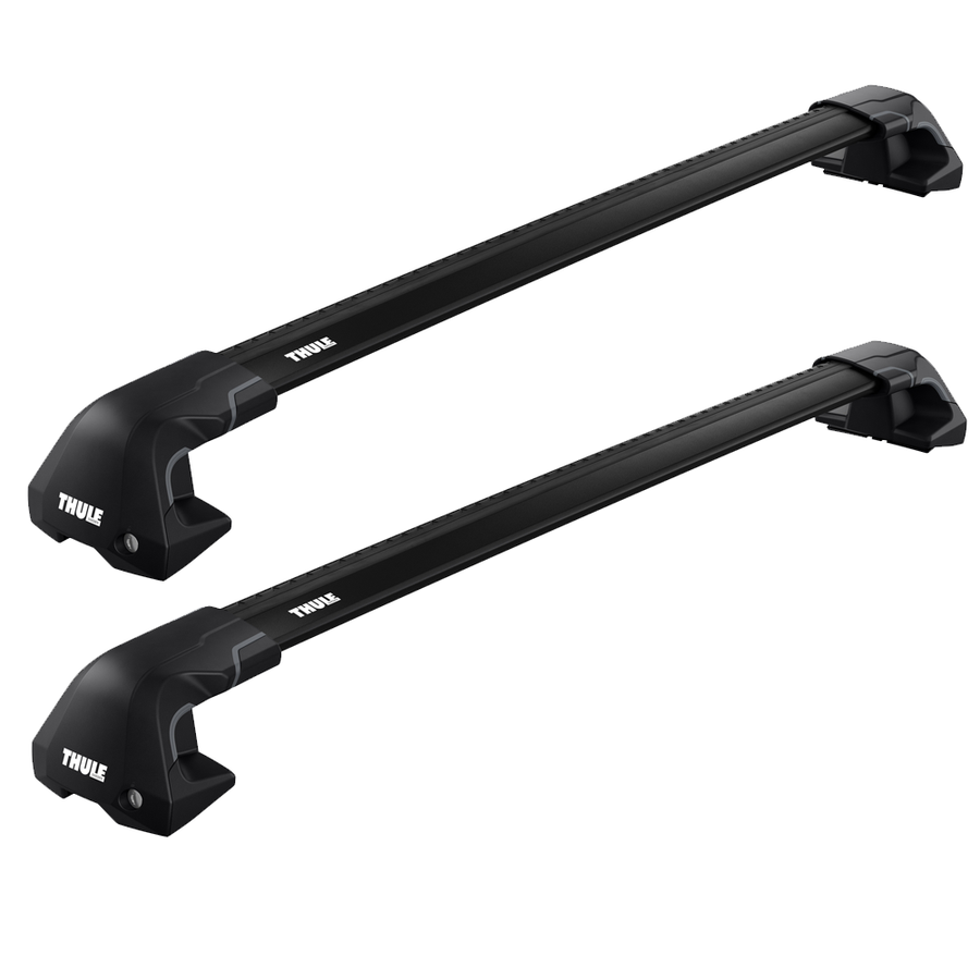 Thule WingBar Edge Black Pair on Foot Pack