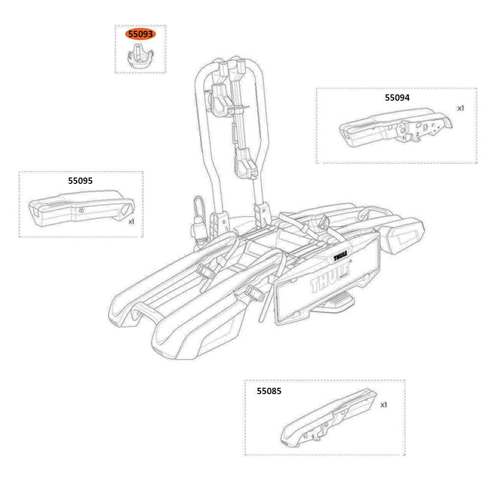 THULE EasyFold 3 9442 Electrical connector holder (55093)