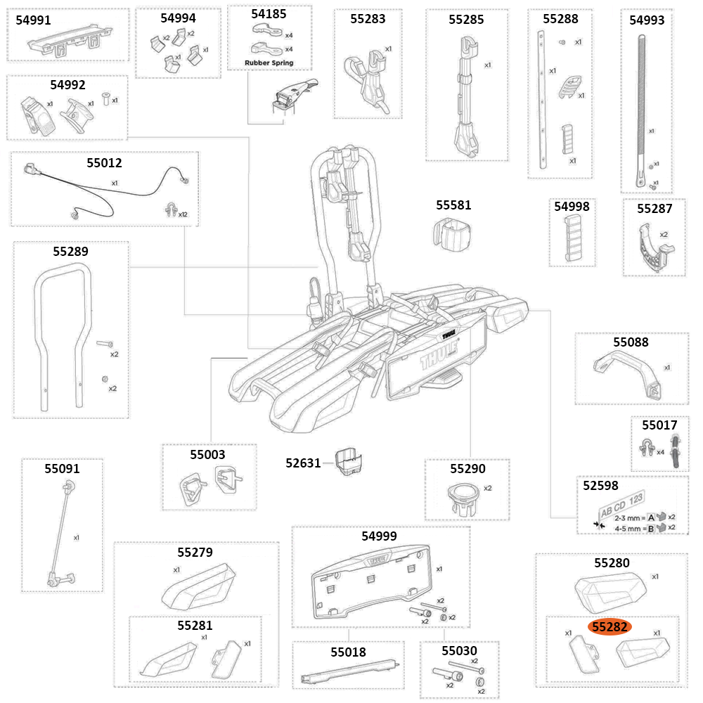 THULE EasyFold 3 9442 Lens and Filter Right VII (55282)