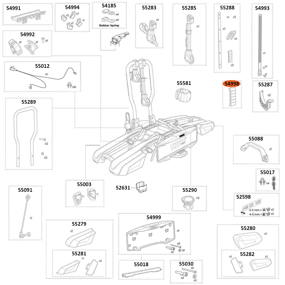 THULE EasyFold 3 9442 Strap Sleeve (54998)