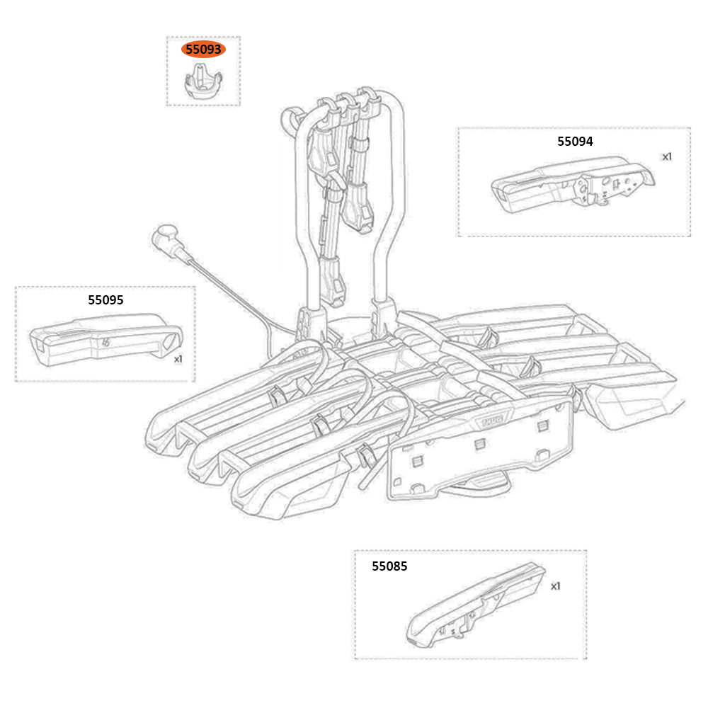 THULE EasyFold 3 9452 Electrical connector holder (55093)