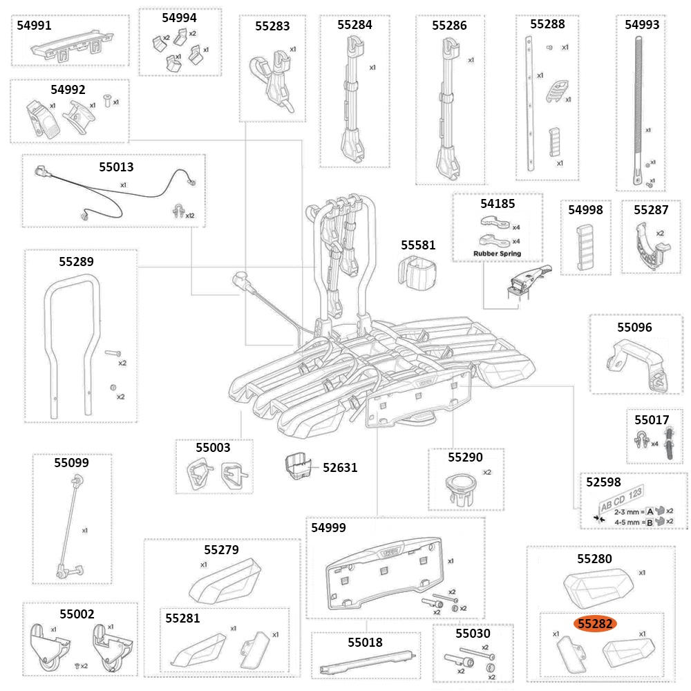 THULE EasyFold 3 9452 Lens and Filter Right VII (55282)