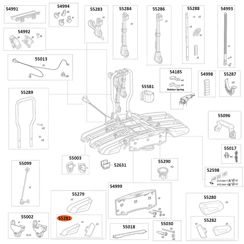 THULE EasyFold 3 9452 Lens and filter Left VII (55281)