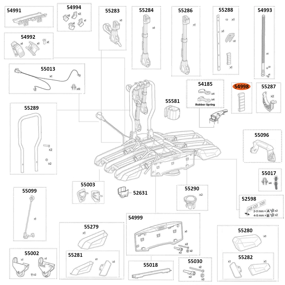 THULE EasyFold 3 9452 Strap Sleeve (54998)