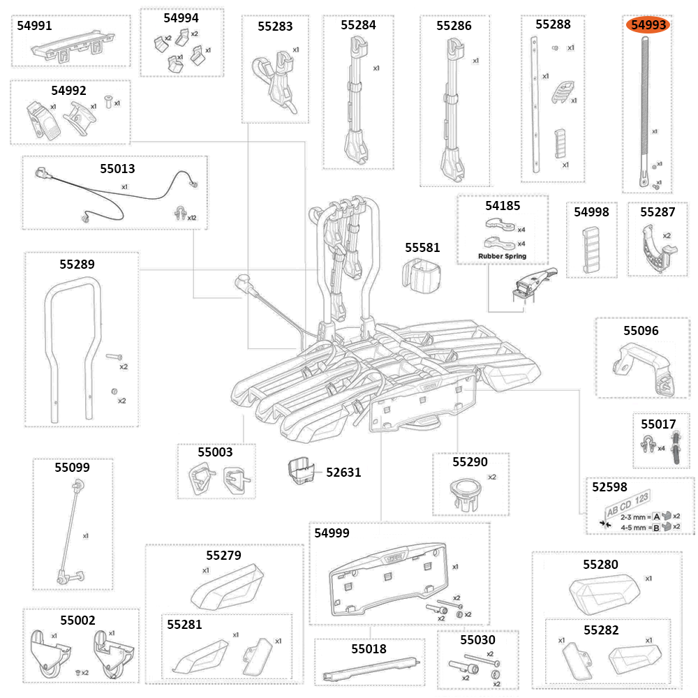 THULE EasyFold 3 9452 Wheel Strap (54993)