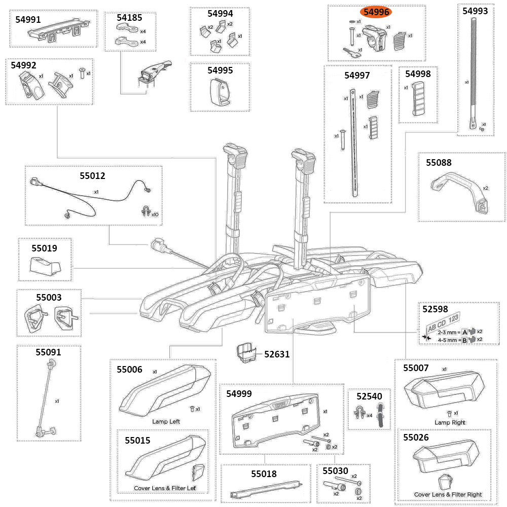 THULE Epos 978 Bike Arm Head (54996)