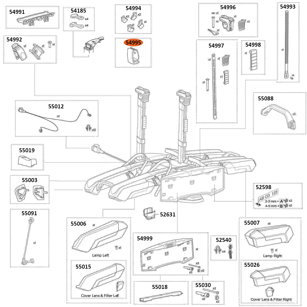THULE Epos 978 BikeArm Strap Clip (54995)