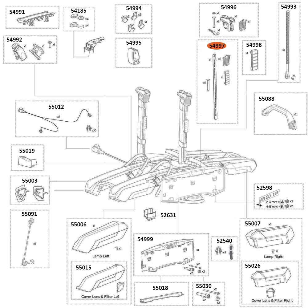 THULE Epos 978 Bike Attachment Kit (54997)