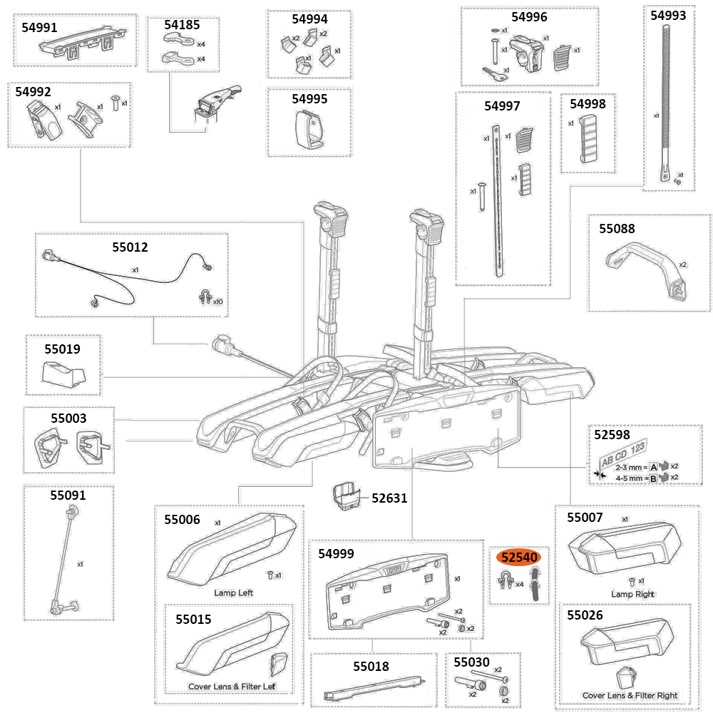 THULE Epos 978 Cable Clip (52540)