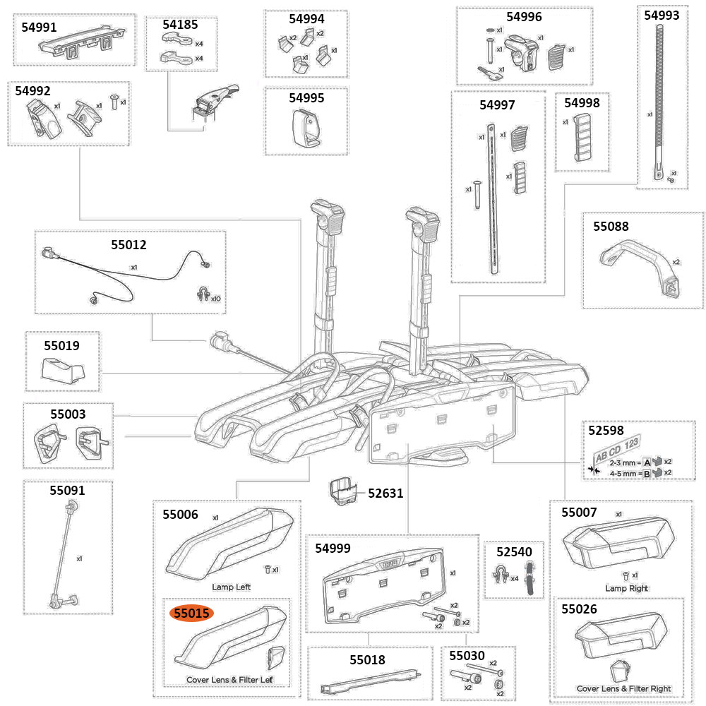 THULE Epos 978 Cover Lens & Filters Left (55015)