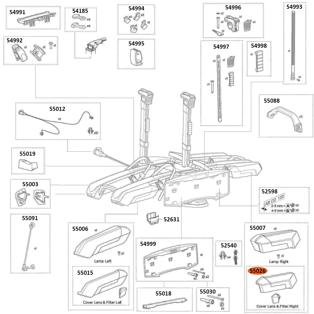 THULE Epos 978 Cover Lens & Filters Right (55026)