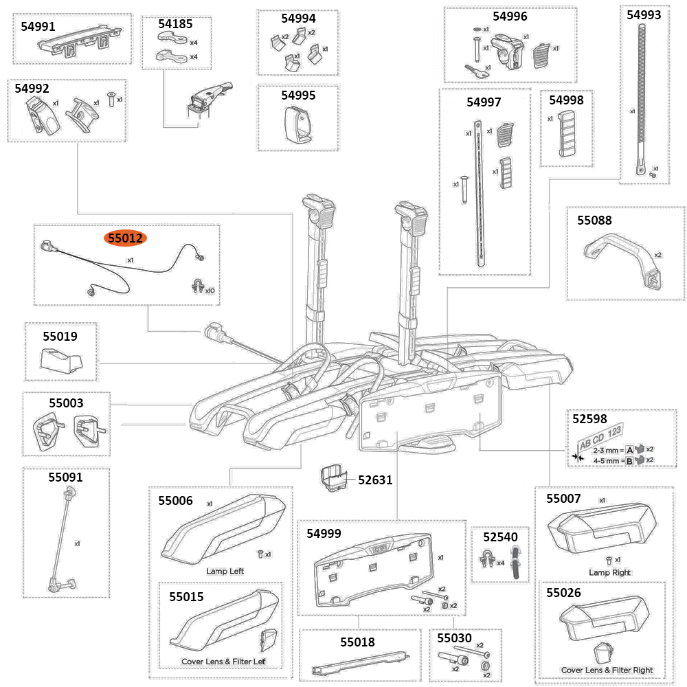 THULE Epos 978 Lamp Cable (55012)