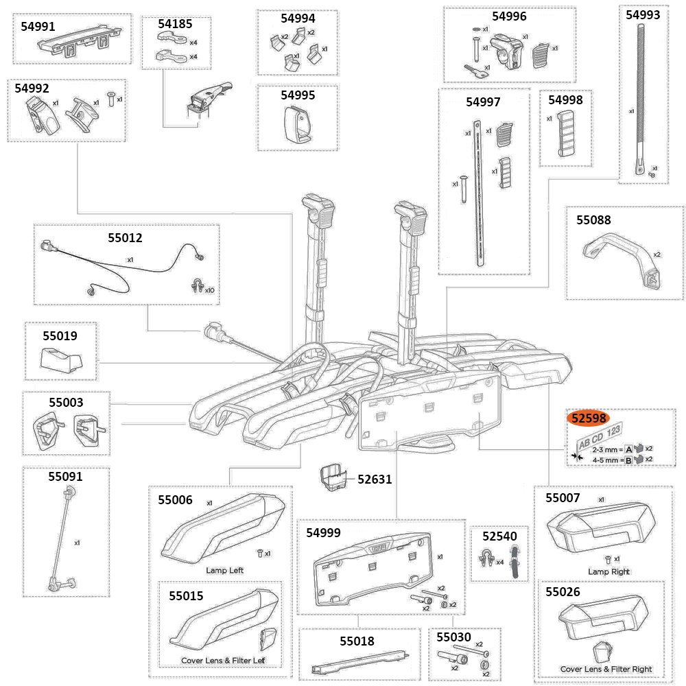 THULE Epos 978 Replacement Clips (52598)