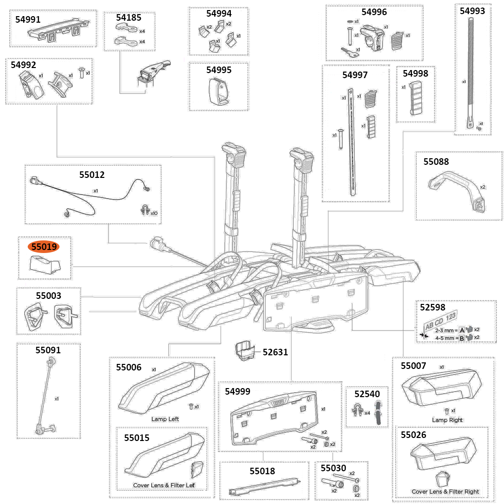 THULE Epos 978 Spacer Adapter (55019)